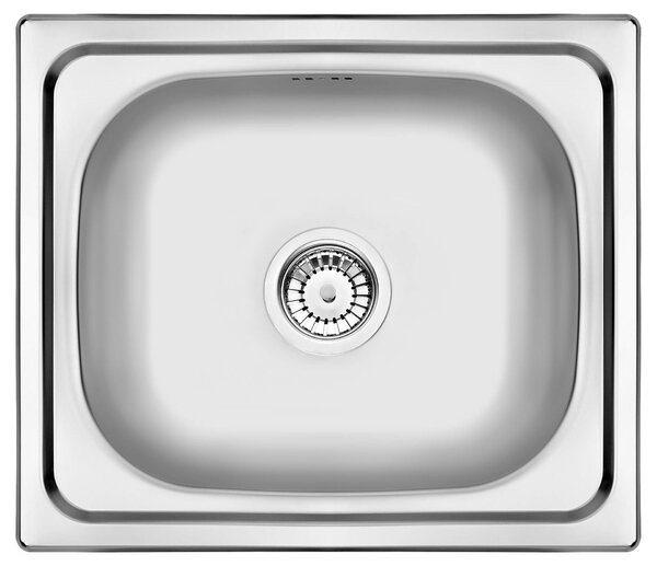 Deante Doppio, rozsdamentes acél munkalap mosogató 1 kamrás B/O 480x430x180 3,5" + szifon, szatén mintás, ZEN_0103