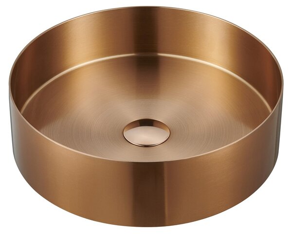 Sapho Sapho, AURUM rozsdamentes acél mosogató, átmérő 38 cm, kimenettel együtt, réz matt, AU301