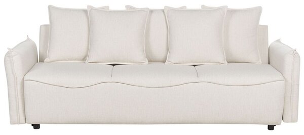 Fehér kárpitozott kanapéágy KRAMA