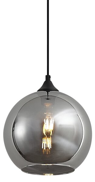 Art Deco függőlámpa fekete füstüveggel - Wallace