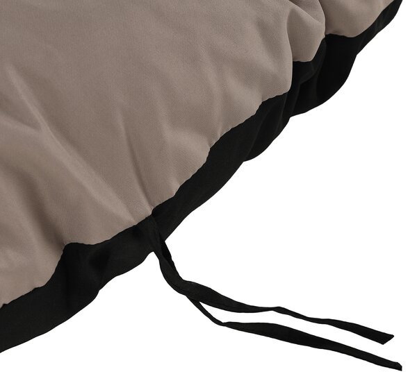 KONDELA Forgó fotel párnával, fehér/taupe/fekete, TRISS BIG