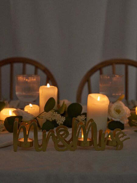 Sinsay - Dekoratív gyertyatartó Mr & Mrs - arany