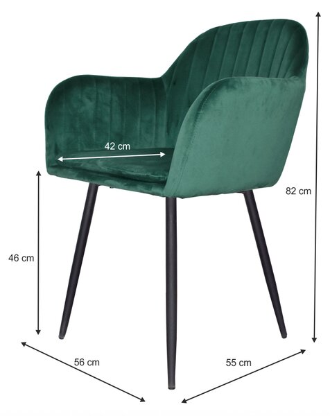 Fotel Zirky (smaragdzöld)