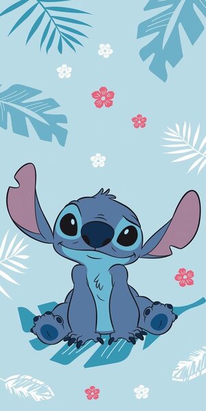 Jerry Fabrics Mintás gyerek törülköző - Lilo és Stitch - kék | 70 x 140 cm
