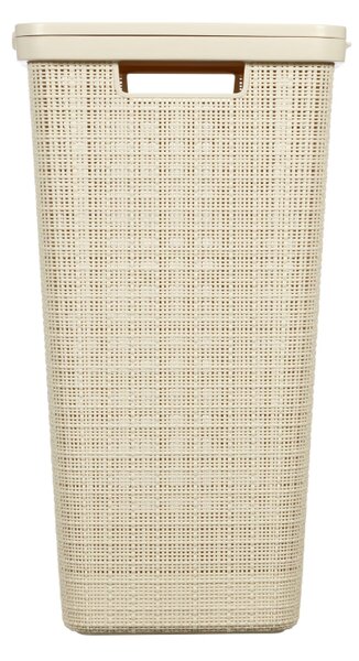Curver Natural Style Rattan hatású szennyestartó 58l - Krém