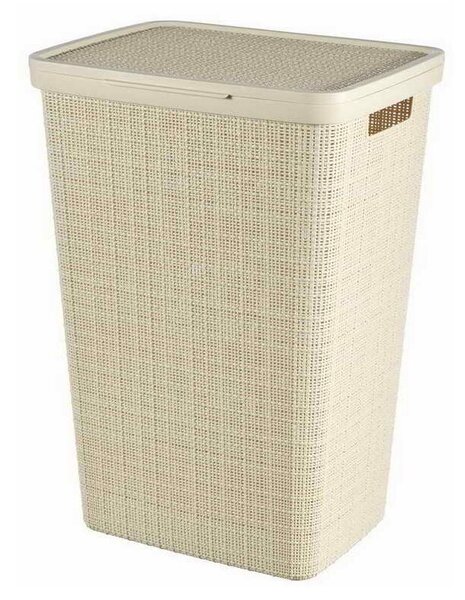 Curver Natural Style Rattan hatású szennyestartó 58l - Krém
