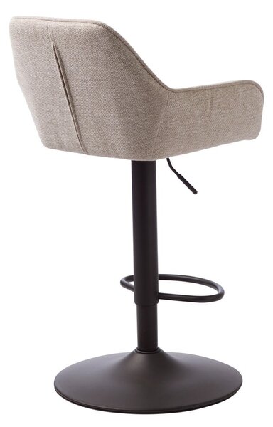 Bézs kárpitozott állítható magasságú-karfás bárszék (ülésmagasság 65 cm) Nolan – Unique Furniture