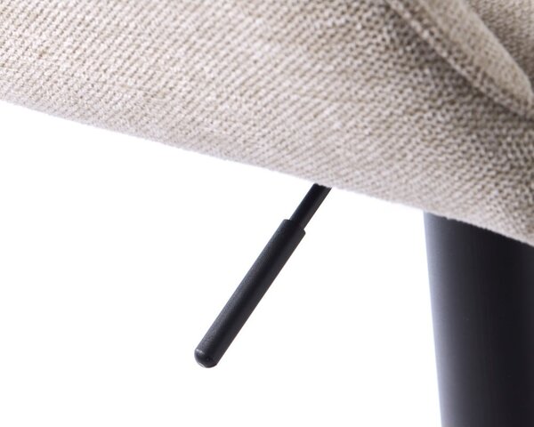 Bézs kárpitozott állítható magasságú-karfás bárszék (ülésmagasság 65 cm) Nolan – Unique Furniture