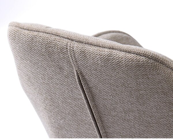 Bézs kárpitozott állítható magasságú-karfás bárszék (ülésmagasság 65 cm) Nolan – Unique Furniture