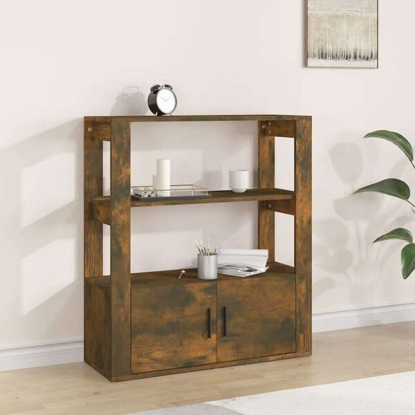 VidaXL füstös tölgy színű szerelt fa tálalószekrény 80x30x90 cm