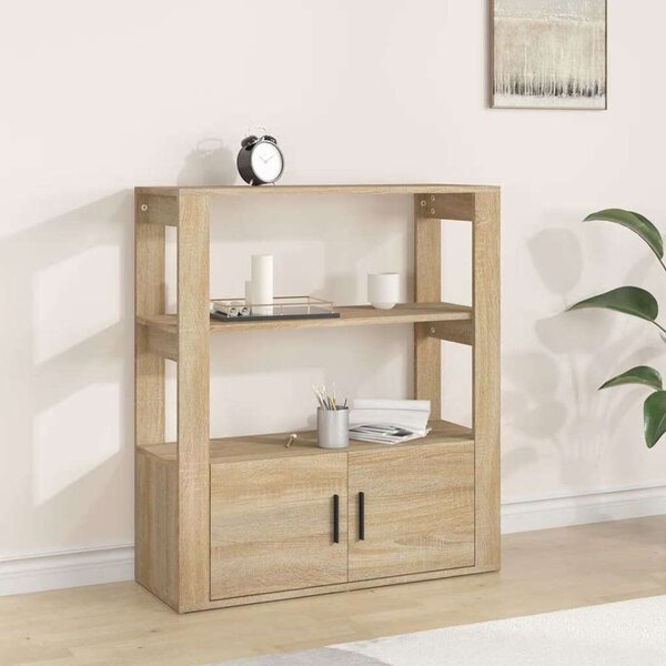 VidaXL sonoma tölgy színű szerelt fa tálalóasztal 80 x 30 x 90 cm