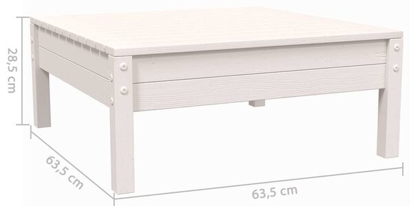 Fenyőfa Kerti Ülőgarnitúra – 3 részes – Fehér