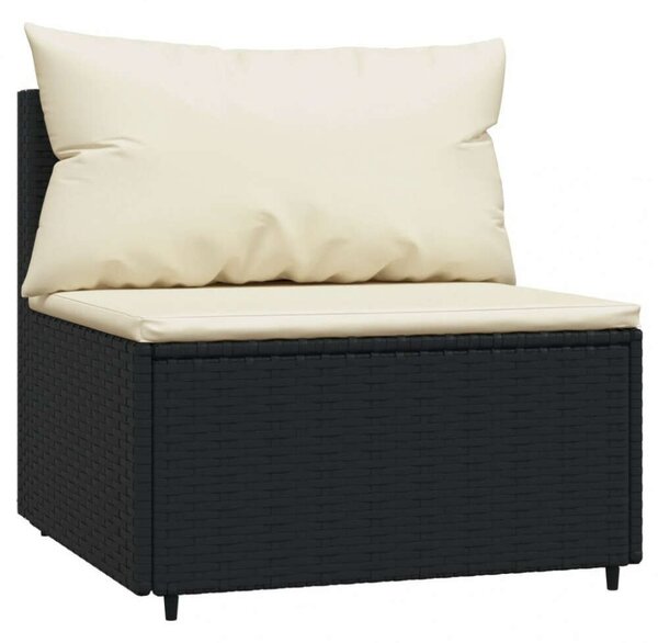 VidaXL Polyrattan Kerti Ülőgarnitúra - 3 részes - Fekete