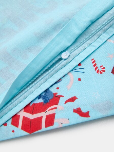 Sinsay - Párnahuzat szett karácsonyi mintával Stitch - halványkék