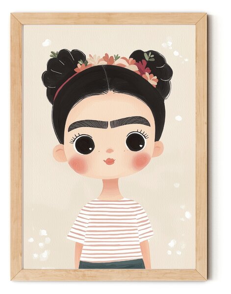 Falikép gyerekszobába - Frida portré I A4 (21x30 cm)
