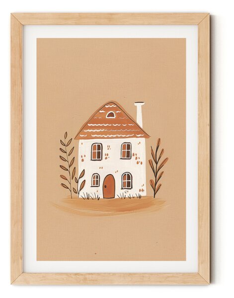 Falikép gyerekszobába - manóház A4 (21x30 cm)