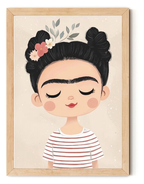 Falikép gyerekszobába - Frida portré II A4 (21x30 cm)