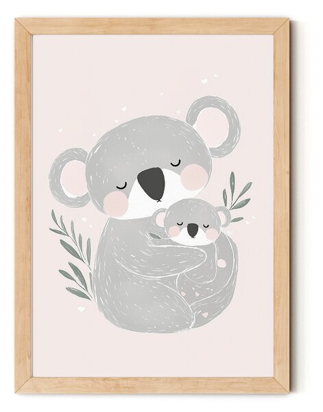 Falikép babaszobába - koala kicsinyével A4 (21x30 cm)