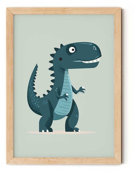 T-Rex dínó falikép fiúknak gyerekszobába A4 (21x30 cm)