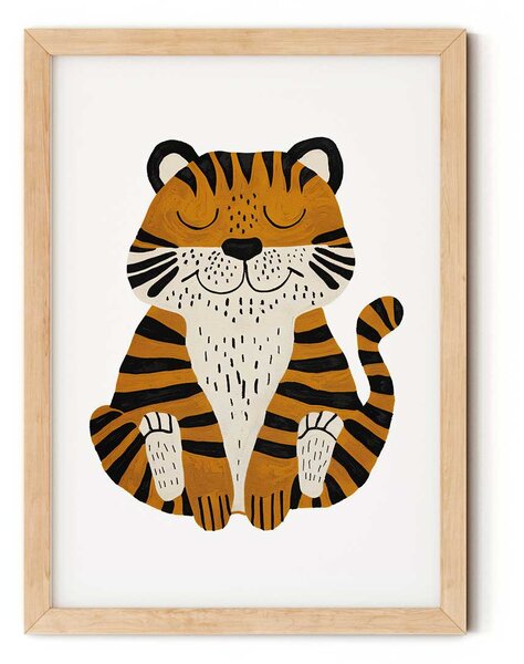 Alvó tigris falikép fiúknak gyerekszobába A4 (21x30 cm)