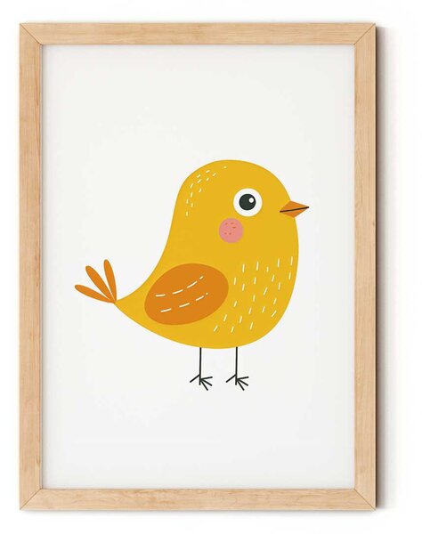 Madárka minimalista falikép gyerekszobába A4 (21x30 cm)