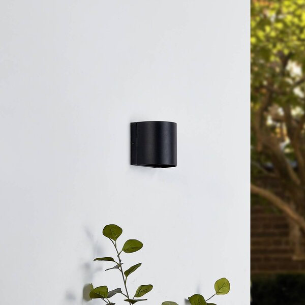 Lindby Gladis LED kültéri fali lámpa, Fekete, Alumínium, Modern