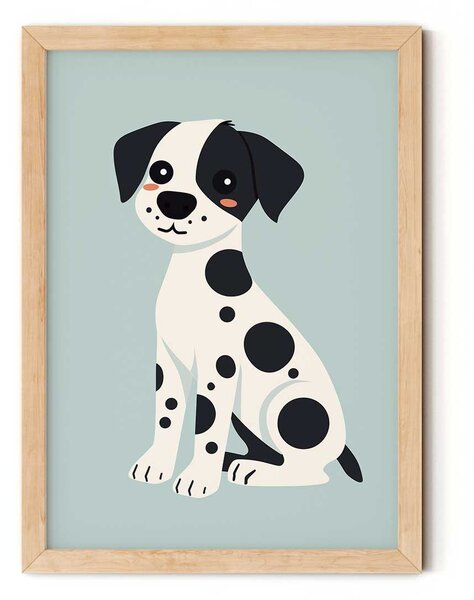 Dalmata minimalista falikép gyerekszobába A4 (21x30 cm)