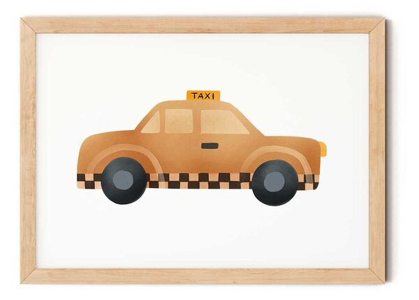 Autós falikép: taxi A5 (15x21 cm)