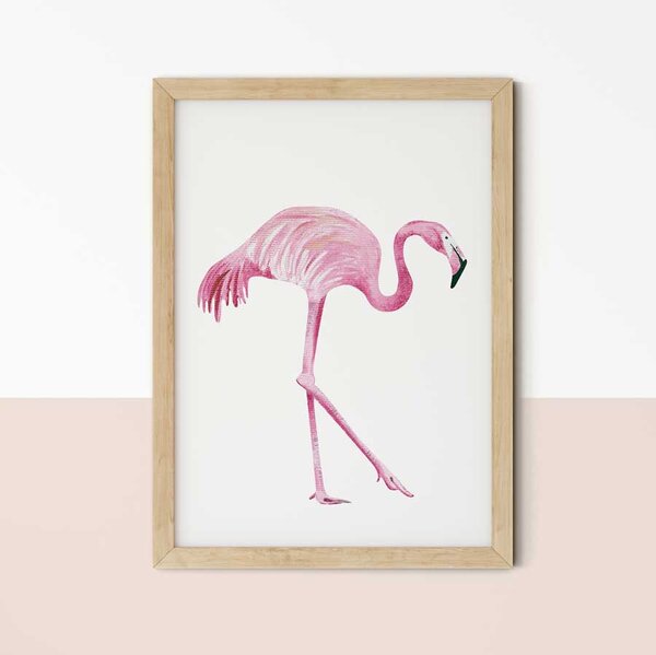 Flamingó II. gyerekszobai falikép A4 (21x30 cm)