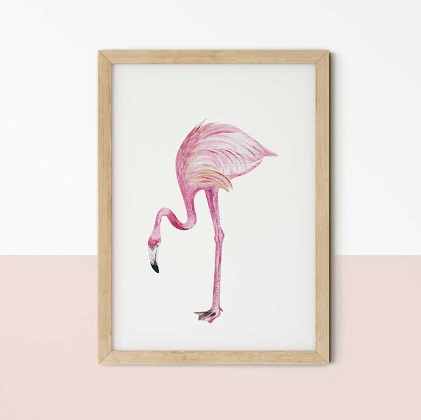 Flamingó I. gyerekszobai falikép A4 (21x30 cm)