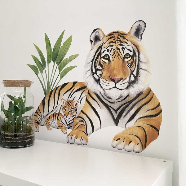 Dzsungel falmatrica: Tigrismama kölykével M (50*40 cm)
