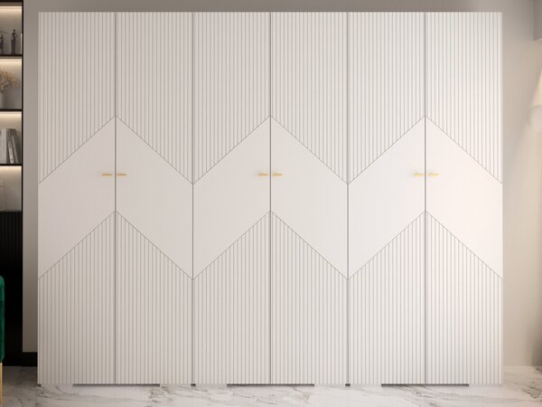 MANHATTAN 2 ruhásszekrény 100x237x47 - fehér