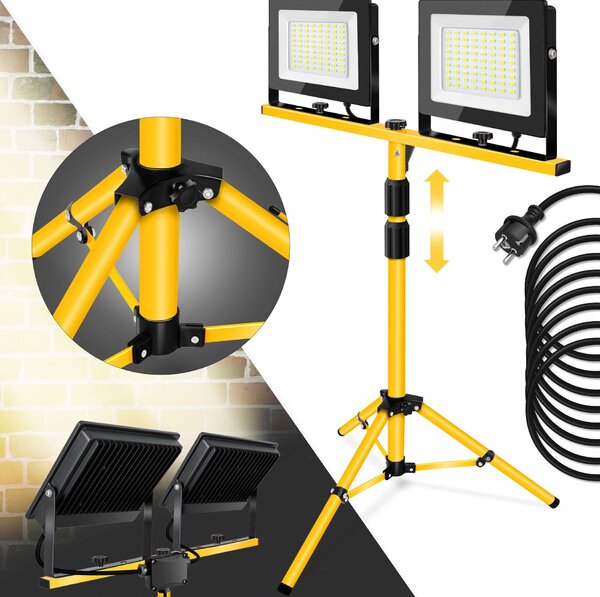 Toolight Rea, Halogén LED épületek állványon RSL006-2x100N, OSW-10206
