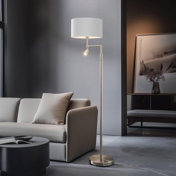 Eglo Eglo - LED Állólámpa TUNJA 1xE27/60W/230V + LED/2,1W átm. 38 cm króm/fehér EG32514J