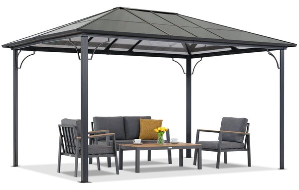 Modern Santiago 3 × 3,6 m kerti pavilon Garden Point antracit