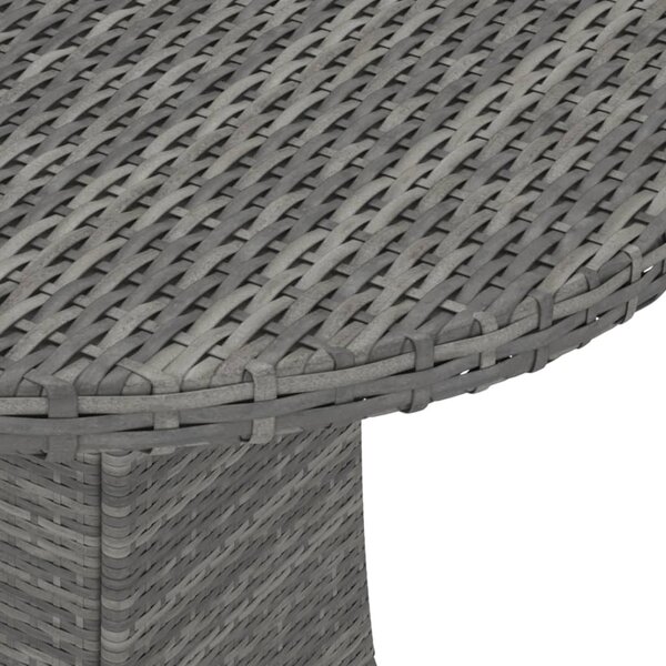 VidaXL szürke polyrattan kerti asztal 70 x 70 x 73 cm