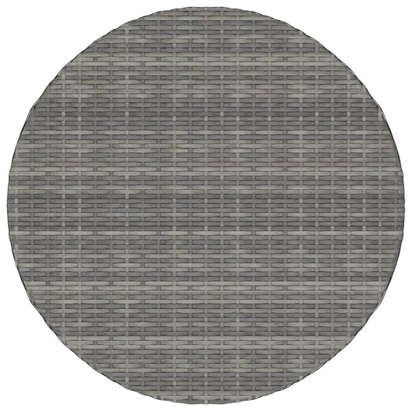 VidaXL szürke polyrattan kerti asztal 70 x 70 x 73 cm