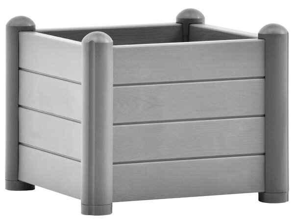 Kőszürke kerti PP magaságyás 43 x 43 x 35 cm