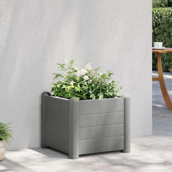 Kőszürke kerti PP magaságyás 43 x 43 x 35 cm
