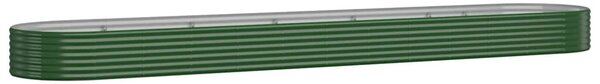 Zöld horganyzott acél kerti magaságyás 507x100x36 cm