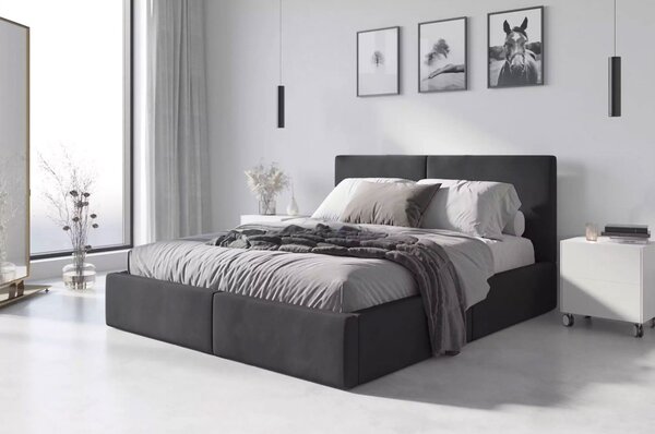 HILTON kárpitozott ágy matrac nélkül 120×200 cm Szürke I