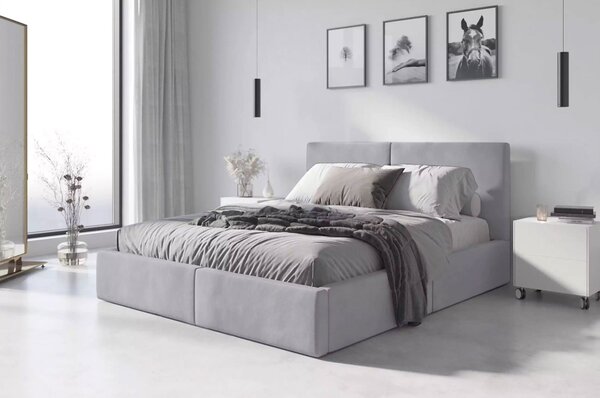 HILTON kárpitozott ágy matrac nélkül 120×200 cm Szürke