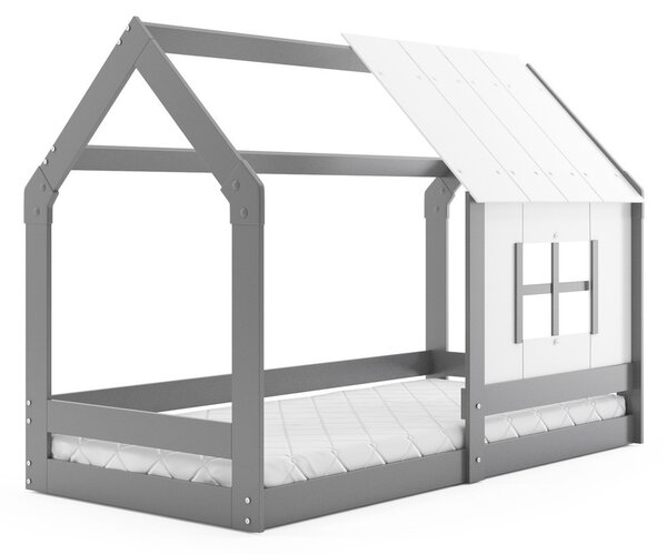 DOMEK gyerekágy ablakkal 80×160 cm Szürke