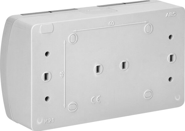 Orno Dupla 2x2P+Z Schuko Aquatic Aljzat, IP44, Szürkés-Grafit