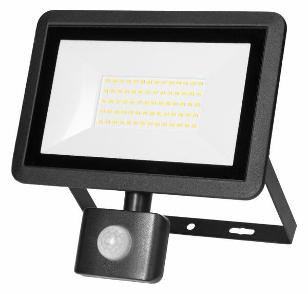 FARO S LED-es Reflektor PIR 50W, 4000lm, IP44, 4000K, Alumínium + üveg