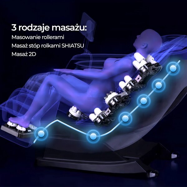 Masszázsfotel Visita Max (szürke) . Akció -20%