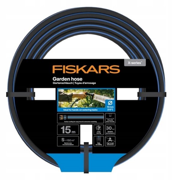 Fiskars 1076044 13 mm 15 m 1/2 coll 1 db Kerti tömlő