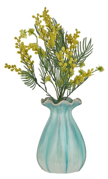 FLORA kerámia váza 31cm kék