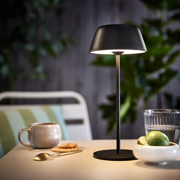 LIGHT UP LED asztali lámpa 27 cm, fekete