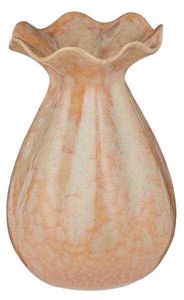FLORA kerámia váza 26cm , bézs